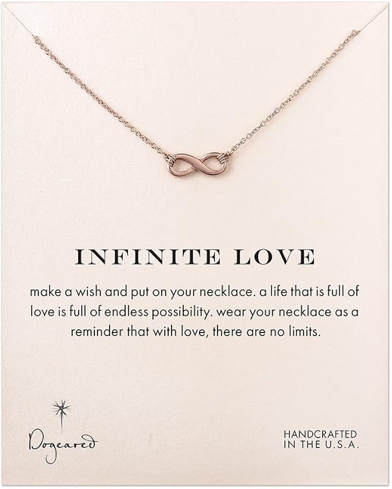 Dogeared Rose Gold Infinite Love Classic Infinity Necklace Amazon.co