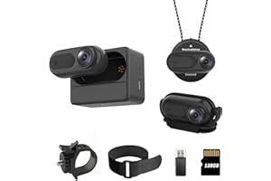 EASTFATKUN Mini Body Camera 1080P - IPX7 Waterproof, 128GB Storage, 2500mAh Charging Case, Magnetic Lanyard,Auto Loop Recording Body Worn Camera for Pets, Travel, Work, Water Sports, Outdoor Adventures(Black)