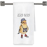 Fyecoluo Funny Bird Kitchen Towels Decorative, Gifts for Birds Lovers Watchers Dish Hand Tea Towels, Bird Kitchen Bathroom Decor, 16x24 Inch
