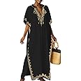 Bsubseach Kaftan Dresses for Women Swimsuit Coverup Plus Size Beach Caftan Cover Ups for Swimwear Embroidery