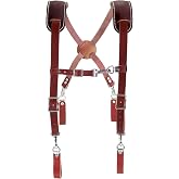Occidental Leather Work Suspenders - Bridle Leather - Fully Adjustable - Made in USA