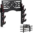 Barydat Katana Holder Sword Stand Wall Mount Samurai Sword Display Katana Rack Hanger Japanese Wakizashi Hobby Collection Gifts for Men(4 Tier)