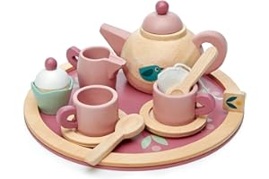 Tender Leaf Toys - Birdie Tea Set - Realistic Teapot, Cups and Treats for Pretend Afternoon Tea Party - Social, Creative, and Imaginative Development - Learning Role Play - Age 3+
