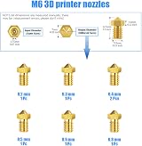 GLARKS 29Pcs 3D Printer Nozzle Kit M6 Brass Extruder Heads Cleaning Needles Tool view 2
