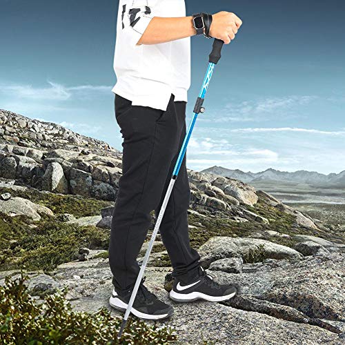 Tihebeyan Aluminium Alloy Hiking Stick Ultralight Walking Stick for Hiking Trekking and Mountaineering Telescopic Hiking Stick Trekking Poles - Thumbnail 4
