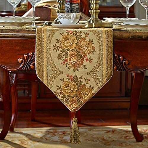 table/Silver and gold embroidered table runner/European-style coffee table cloth/ flag/ flag/ Gabe/ decorative/ table/ table-A 28x240cm(11x94inch)