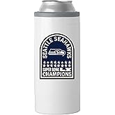 FANMATS NFL Seattle Seahawks Super Bowl 60 Champions 12 oz Stainless Steel Slim Can Coolie - Stainless Steel, Team Color