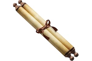 Makevivi 1 rouleau de papier vierge avec tiges en bois, pour liste coquine ou belle, écriture, vœux de mariage, invitation, l