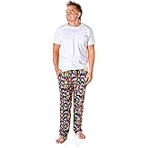 Bioworld My Hero Academia Men's All Might And Students Allover Character Grid Loungewear Pajama Pants