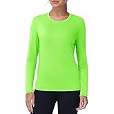isnowood Women's Sun Protection Long Sleeve Shirts, UPF 50+ UV Rash Guard Swim Clothing, Workout Hiking Running Athletic Tops