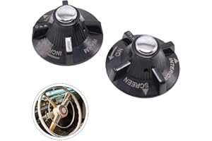 Emiif Climate Control Knobs 2 Pack, Direct Replace BHA4328 BHA4329, Sturdy ABS, Fits MGB GT & Roadster 1962-1974 (Chrome Bump