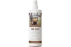 NaturVet Pet Organics No Dig Yard & Lawn Training Spray for Cats and Dogs – Helps Deters Pets from Digging in Gardens, Grass, Landscaping – Includes Herbs, Plants, Essential Oils – 16 Oz.