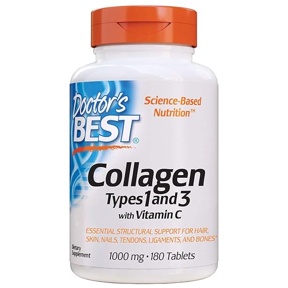 Doctor's Best, Best Collagen Types 1 & 3, 1000 mg, 180 Tablets Amazon