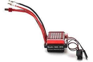 GoolRC 60A Brushed ESC Electronic Speed Controller T Plug 6V 2A BEC Replacement for 1/10 Traxxas TRX4 TRX6 D90 HSP Redcat 4WD RC Car