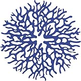 Rachael Ray Silicone Heat Resistant Multi-Use Coral Design Trivet, Blue