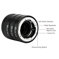 JJC F Mount Auto Focus Macro Extension Tube Set for