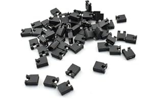 ZYAMY 30pcs 2.54mm Black Jumper Caps Standard Circuit Board Jumper Cap Shunts Short Circuit Connection Pin Blocks