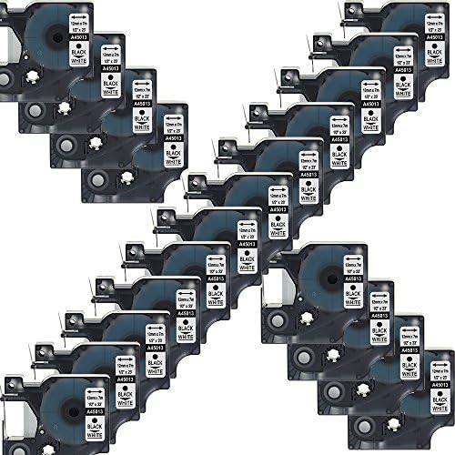 coLorty 15 Pack D1 Label Tape 45013 S0720530 Compatible for DYMO LabelManager 160 Black on White 1/2 Inch x 23 Feet for Dymo LabelManager 160 280 420P PnP 220P 360D 450 210D