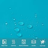 Furlinic Shower Curtain 94x78in Teal Waterproof Polyester with Hooks view 2