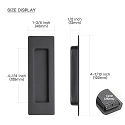 Ravinte 4 Pack Black Sliding Closet Door Handles