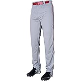Rawlings | Men’s Semi-Relaxed Full Length Baseball Pants | Piped | Adult Sizes | Multiple Colors