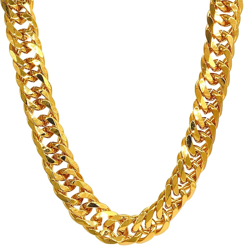 TUOKAY Heavy Fake Big Gold Chain Costume Big Chunky Hip Hop Gold Chains ...