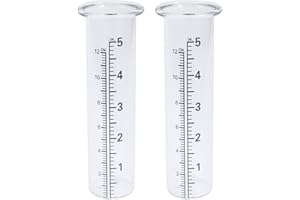 5" Accurate Measurement Durability Glass Rain Gauges Measures for Precise Rain Measurement 0.87in Diameter Holders Irrigation