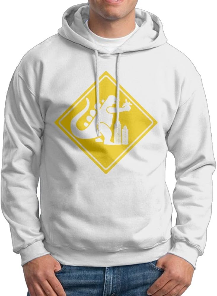ZhiqianDF Mens Monster Crossing Casual Style Running White Hoody