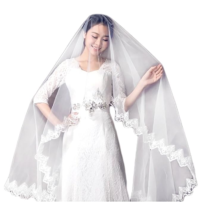Yean Bridal Gorgeous Hair Veil Floor Length Veils Wedding