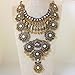 Zhenhui Vintage Silver Gold Tone Long Boho Statement Necklace Trendy Bohemian Turkish for Women Accessories from Indian Jewelry (Yellow)