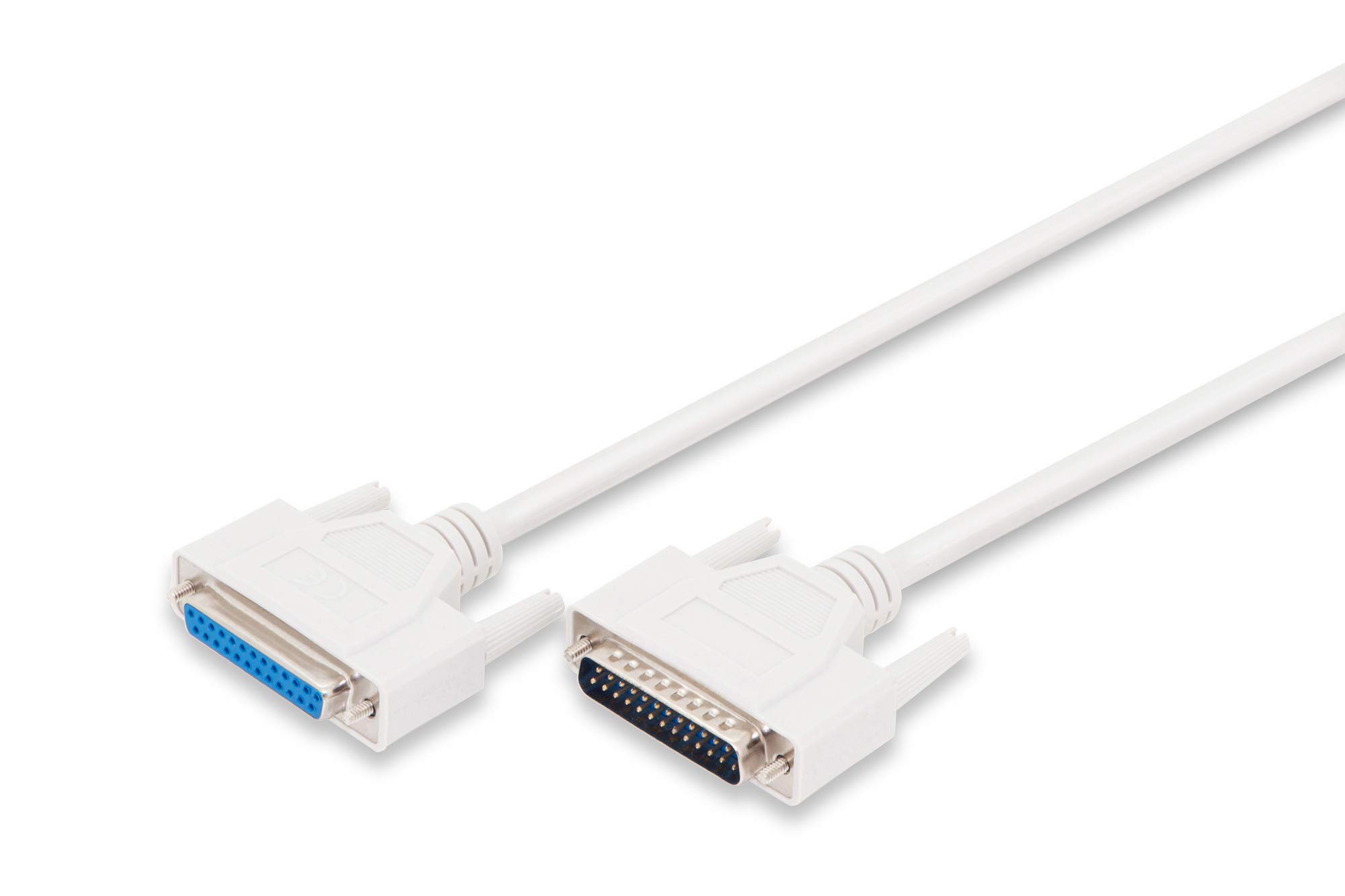 DIGITUS Parallel Connection Cable - D-Sub 25 to D-Sub 25 - Plug to Socket - 5.0m - Extension Cable - Beige