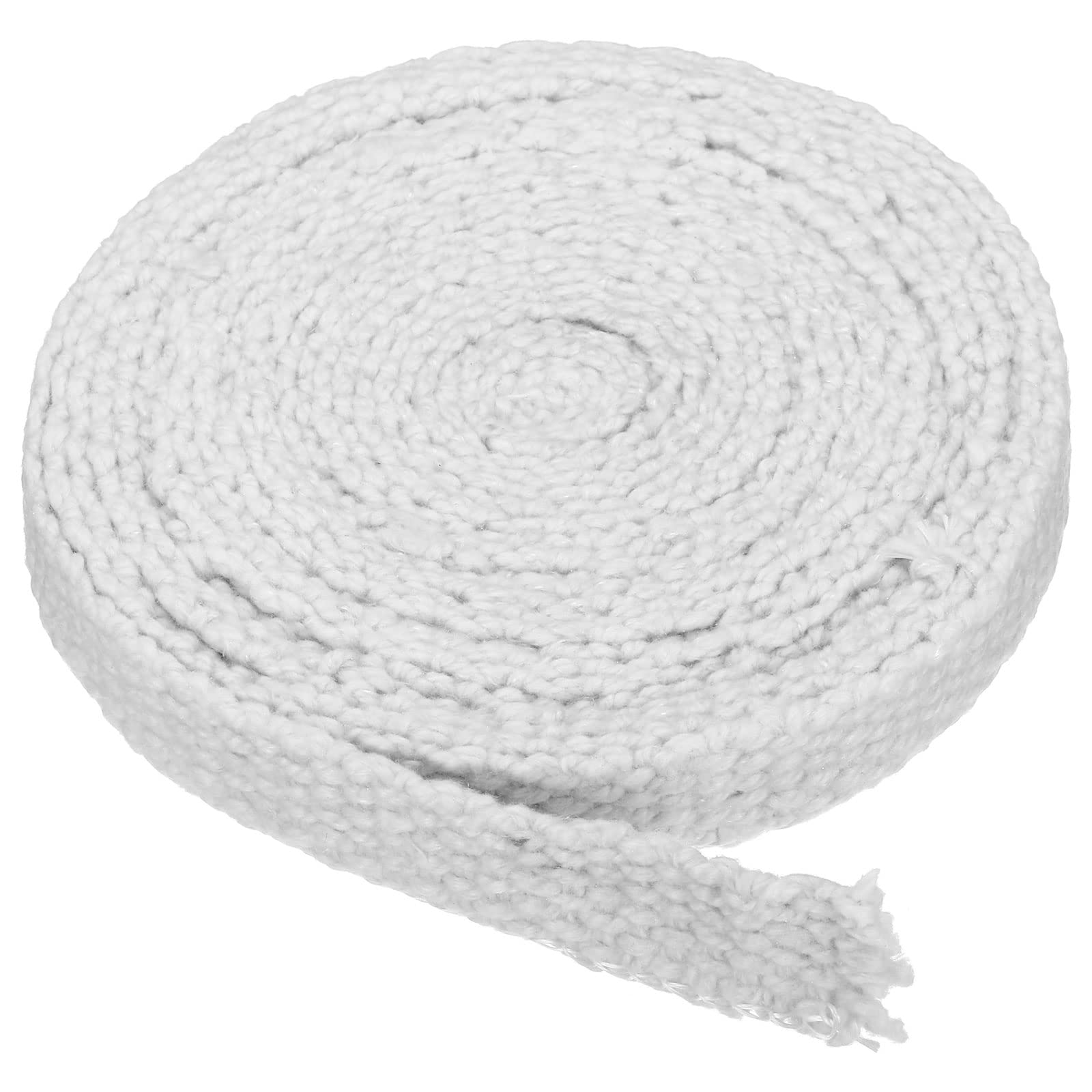 PATIKIL 1"x1/8"x283" Wood Stove Gasket, Ceramic Fiber Flat High-Temperature Resistance Seal Rope for Stoves Fireplace Door, White