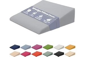 Xtreme Comforts Wedge Pillow Cover - Allergy-Friendly & Easy to Clean Cover - Fits Our (27" x 25" x 7") Wedge Pillow - Light Grey