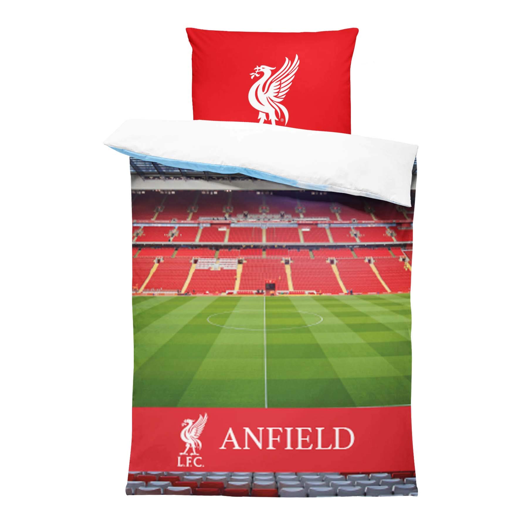 FOCO Liverpool Digital Stadium Print Duvet Bedding Set - Great Gift For Christmas & Birthday