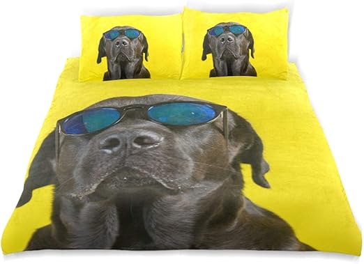 Amazon Com Kids Duvet Cover Set 3 Pieces Young Black Labrador