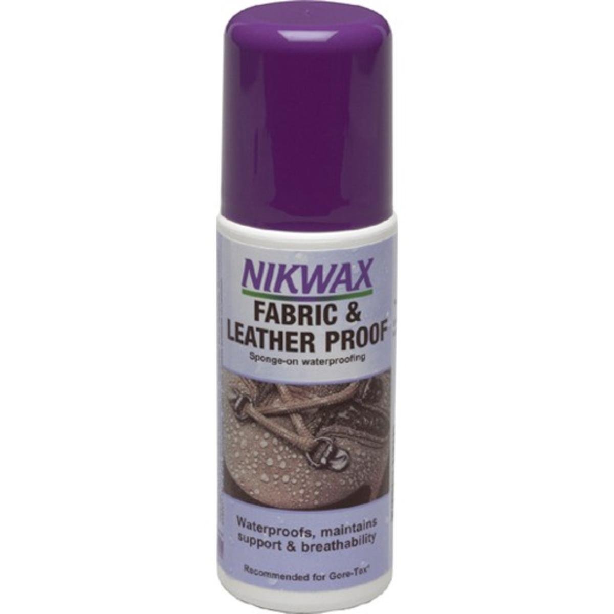 Nikwax FABRIC & LEATHER PROOF, Sponge-on Waterproofer for Fabric, Leather, Combination Footwear, Waterproofs, Maintains Texture and Revives Breathability, Keeping Your Feet Warmer and Drier - 125ml