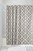 mDesign STALL Sized Decorative Medallion Print, Easy Care Fabric Shower Curtain with Reinforced Buttonholes, for Bathroom Showers, Stalls and Bathtubs, Machine Washable - 54