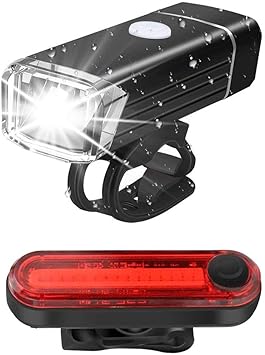 ascher rechargeable led bike lights