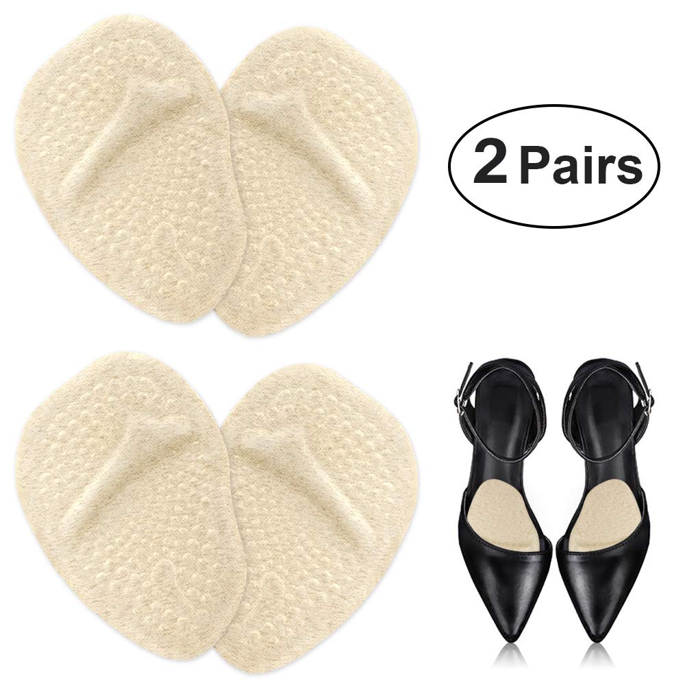 Dr. Foot’s Ball of Foot Cushions, Metatarsal Forefoot Pads, Ball of Foot Massage Pads, Instant Relief for Women and Men 2 Pairs (Beige)