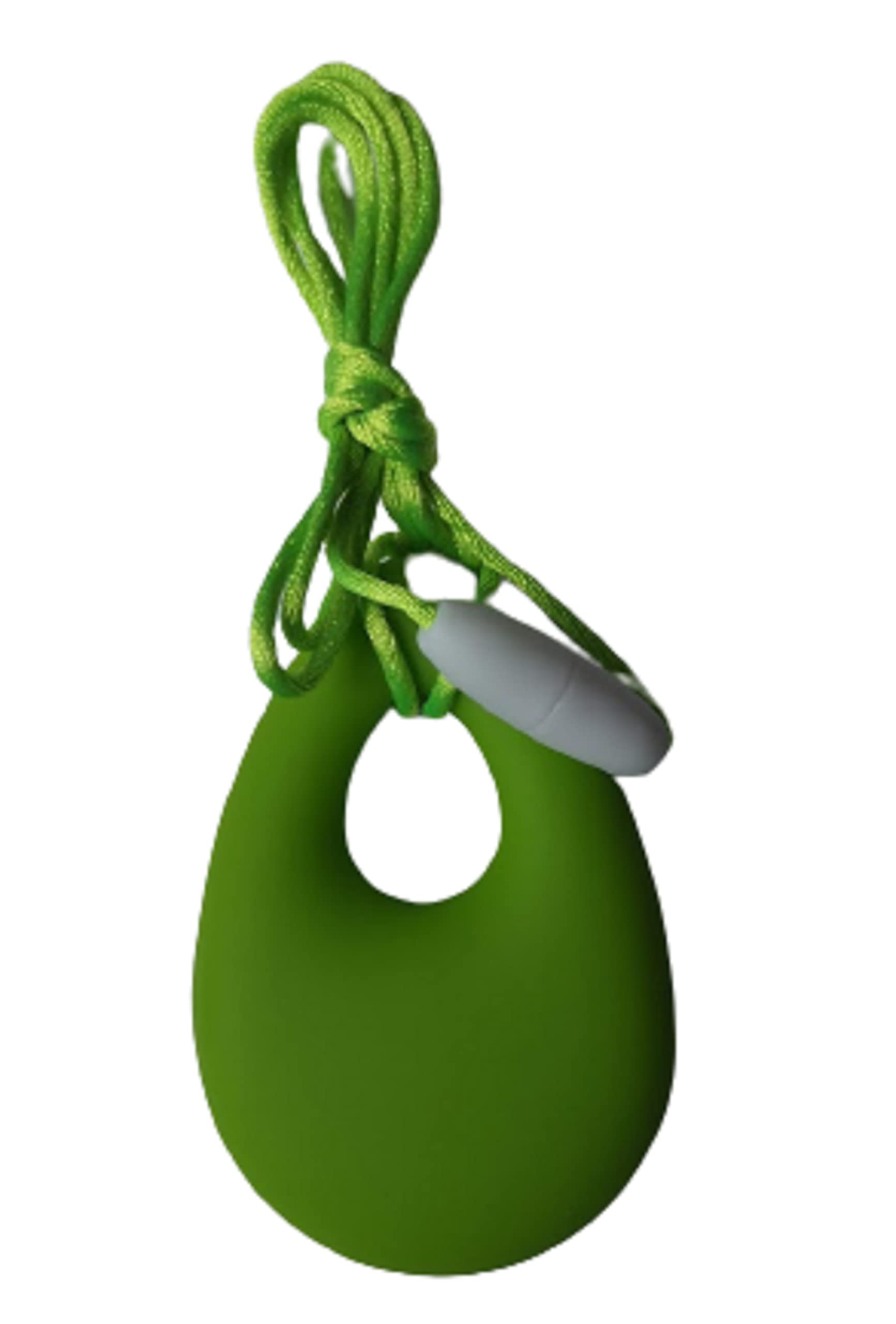 Chuchumz Chew Necklace Chewelry Chewy Autism ADHD Aid Biting Sensory Children Teen Kids Adult Teething (Bright Green)