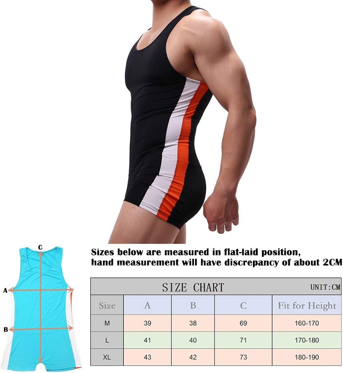 YUFEIDA Men's Athletic Supporters Bodysuit Slim Fit Active Wrestling Leotard Stretchy Base Layers Jumpsuit Boxer Singlet at  Men’s Clothing store