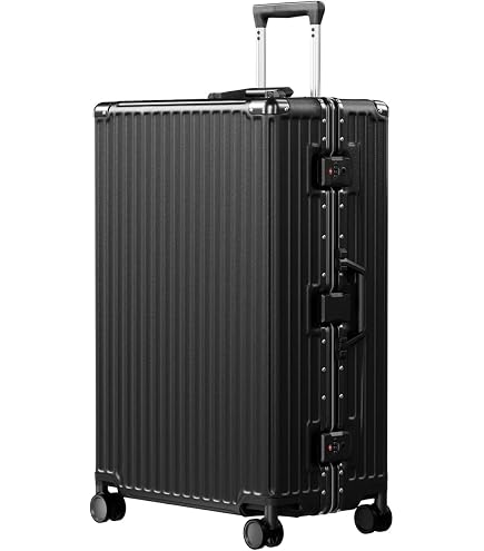 ブラック ケース Amazon.com: AnyZip Luggage PC+ABS Aluminum Frame Zipperless