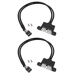 Be In Your Mind 2PCS 9-Pin to Dual USB 2.0 Ports