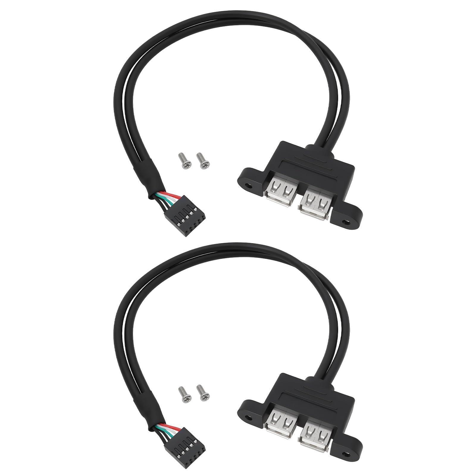 Be In Your Mind 2PCS 9-Pin to Dual USB 2.0 Ports