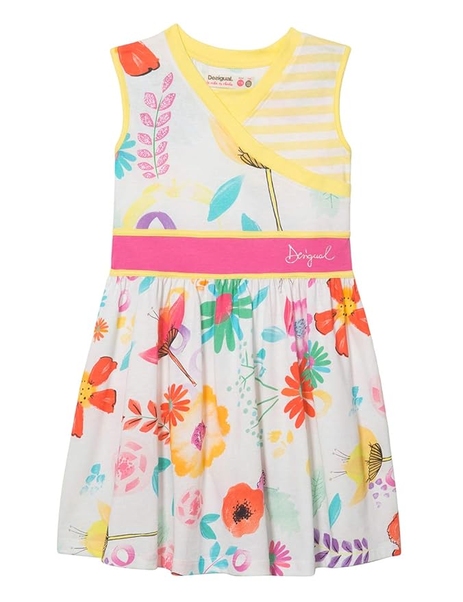 Desigual Mädchen Kleid Girl Knit Dress Sleeveless (Vest_Chicago)