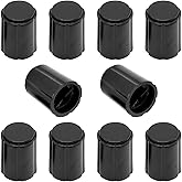 10Pcs 6mm D Type Potentiometer Control Knobs, Plastic Volume Audio Mixer Bass Tone Rotary Knob, for Encoder Electric Guitar Speaker Board DJ Controller Console Control Knob Replacement,Black,11 x 15mm