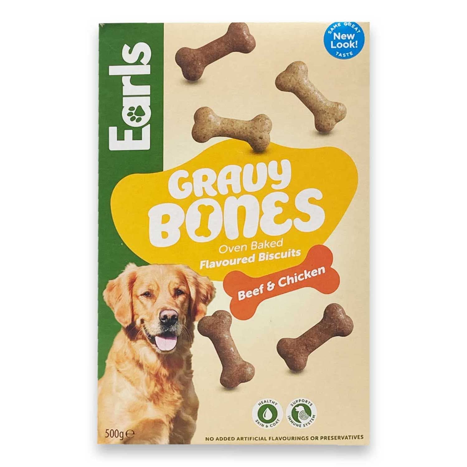 Earls gravy bones beef & chicken dog treats 500g