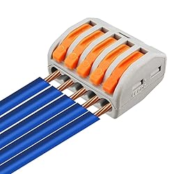 50 Pcs Lever Connectors Nuts 5 Conductor