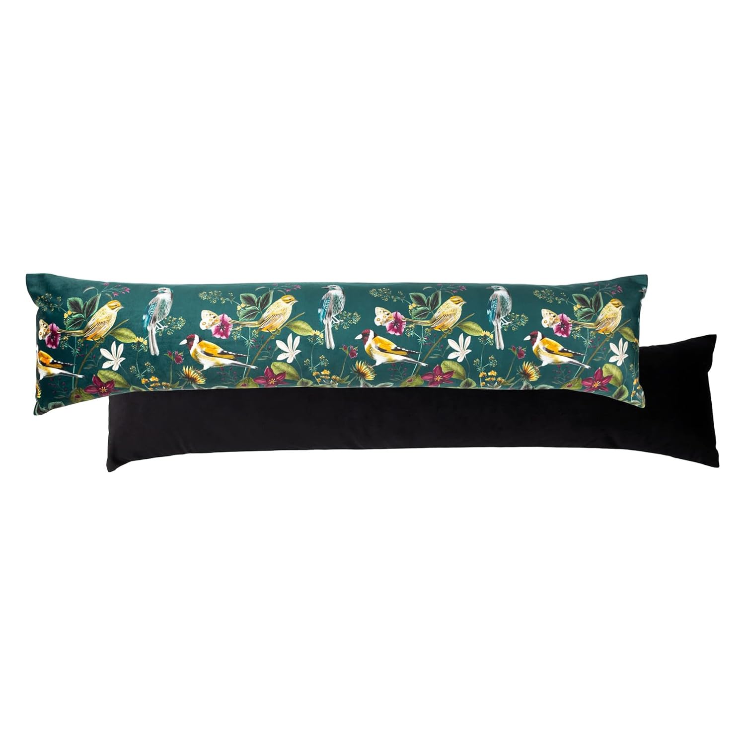 Wylder Nature Midnight Garden Bird Draught Excluder Cover, Teal