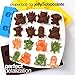 Crazy Monsters Chocolate Candy Molds - Set of 3, Non-Stick BPA Free Silicone Gummy & Jelly Molds for 24 Candies
